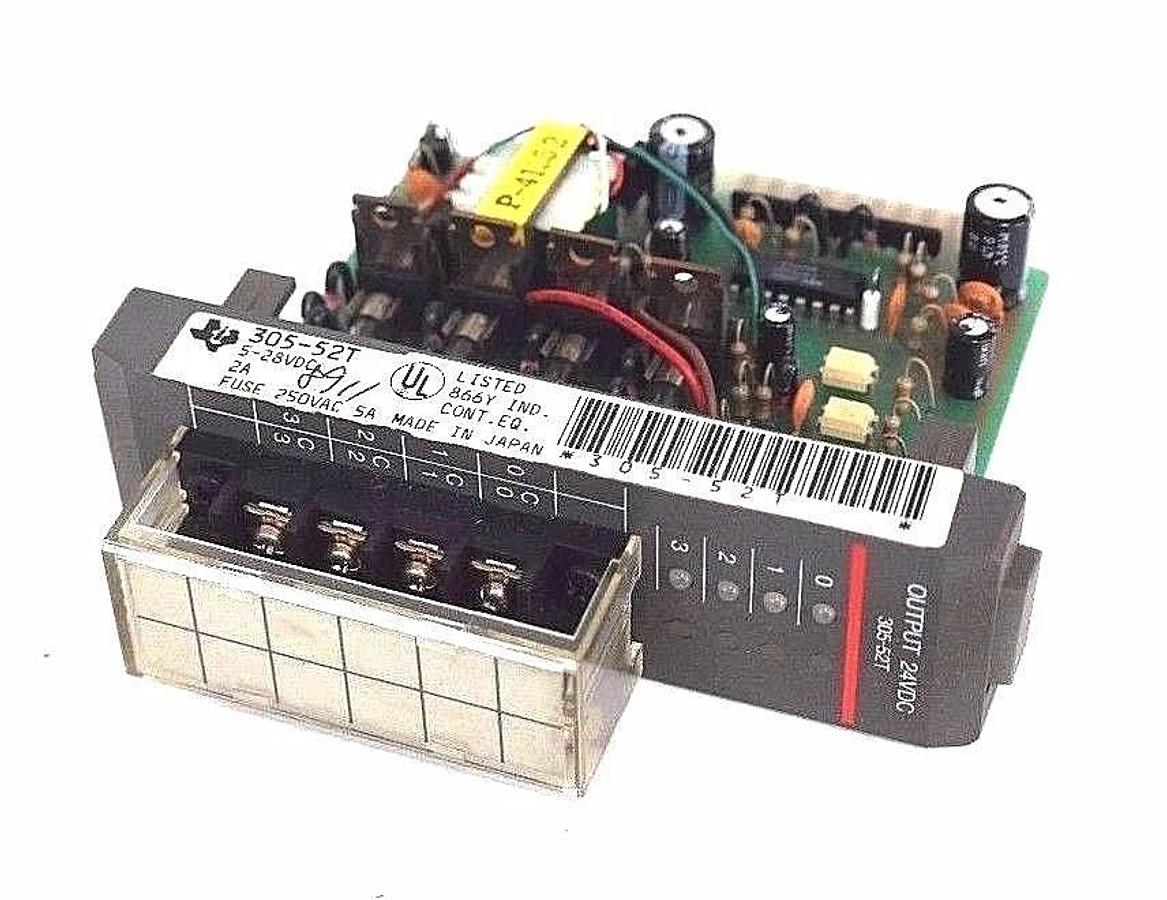 NIB TEXAS INSTRUMENTS 305-52T OUTPUT MODULE, 30552T, 5-28VDC, 2A FUSE, 250VAC,5A