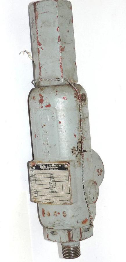 Used TELEDYNE FARRIS 70DC14-M20 VALVE, 1/2" x 1 1/2" PRESS 250 PSIG
