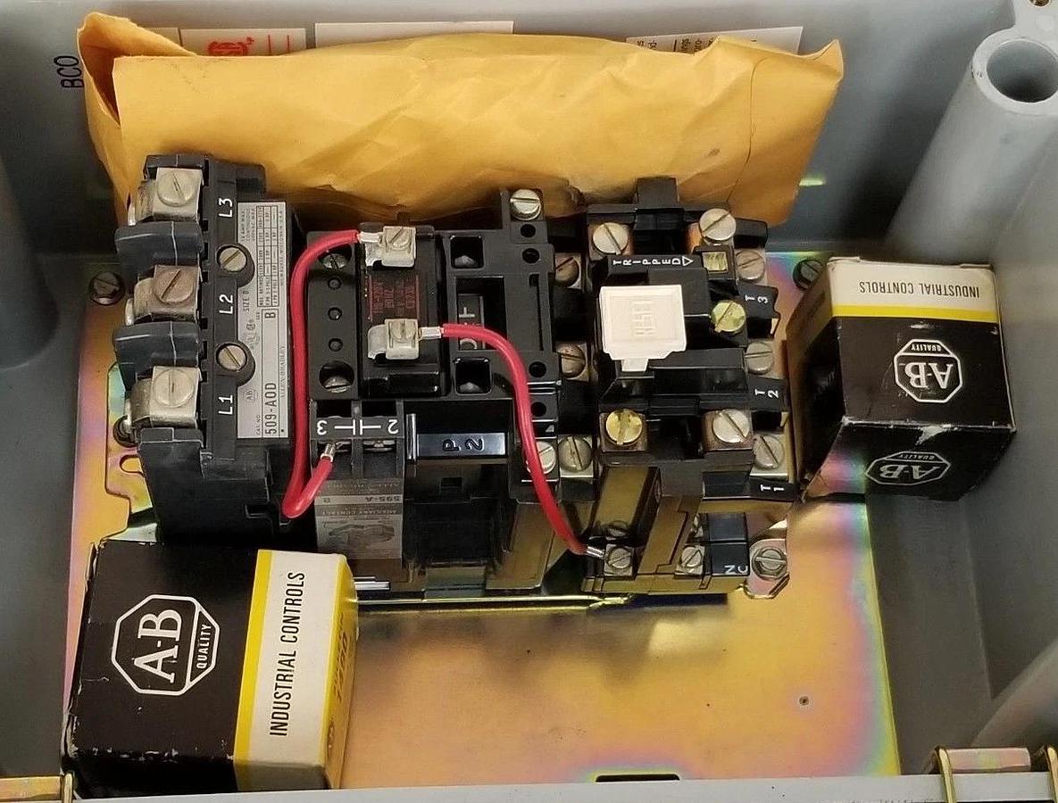 Used ALLEN BRADLEY 509-ASD SER. B SIZE 0 MAGNETIC MOTOR CONTROLLER 509AOD