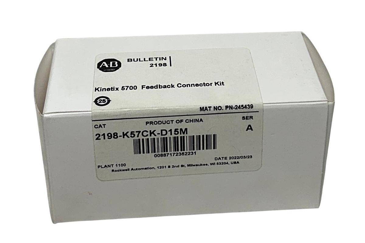 Used ALLEN BRADLEY 2198-K57CK-D15M /A Kinetix 5700 FEEDBACK CONNECTOR KIT OEM NSMP