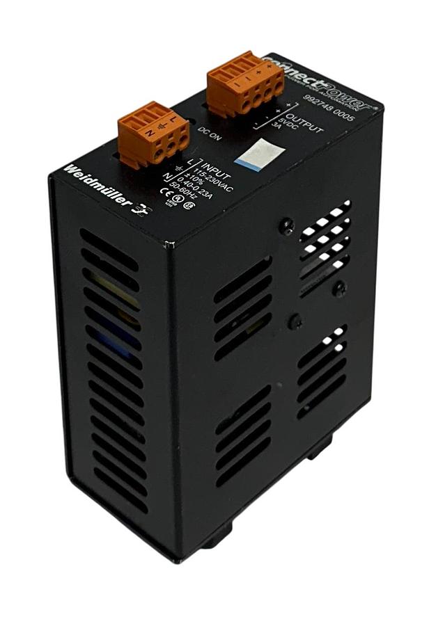 Used WEIDMULLER 992748 0005 / 9927480005 CONNECTPOWER POWER SUPPLY 5VDC OUTPUT USNP