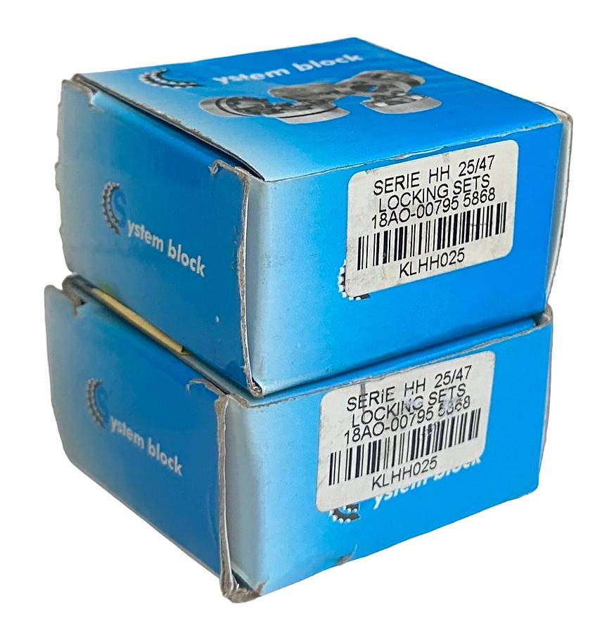 Used 2 NEW SYSTEM BLOCK 18AO-00795 / KLHH025 SERIES HH 25/47 HUB LOCKING SETS NSMP