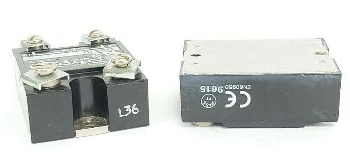 Used LOT OF 2 CRYDOM D2410 SOLID STATE RELAYS 240V 10A