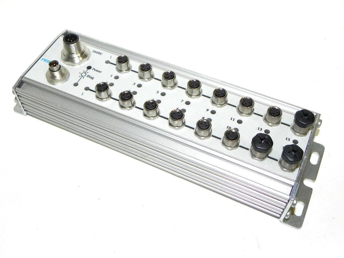 Used FESTO CP-E16-M8-Z INPUT MODULE CPE16M8Z 16 INPUTS 3 PIN 24VDC