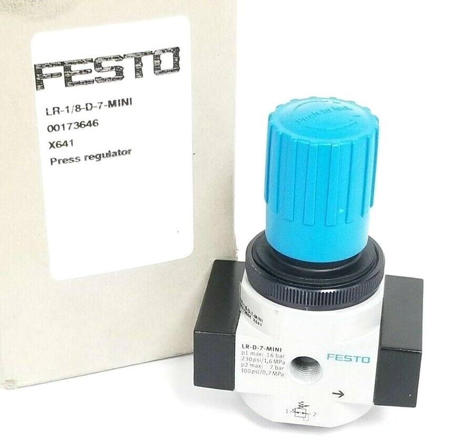 NIB FESTO ELECTRIC LR-1/8-D-7-MINI PRESSURE REGULATOR W/O GAUGE