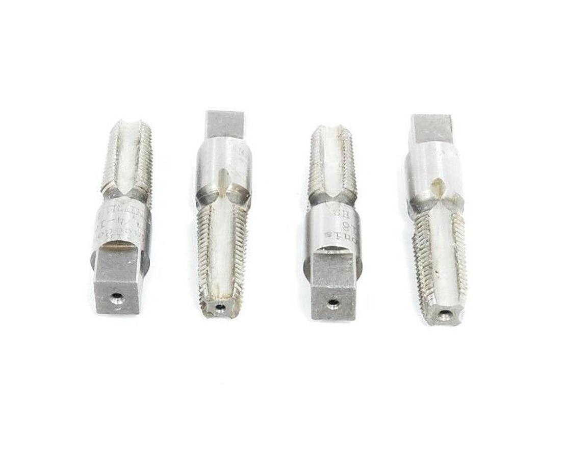 Used LOT OF 4 FYR MACEDONIA 1/4-18 NPTF HS TAPS