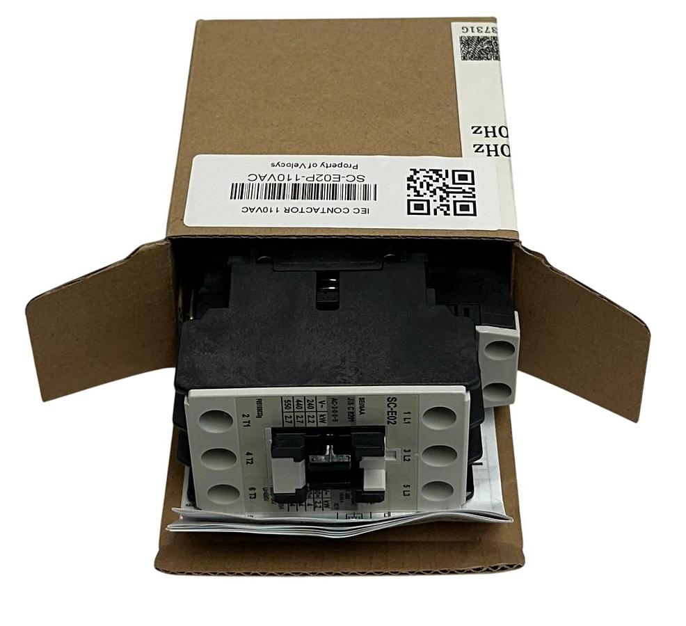 Used 2 FUJI ELECTRIC SC-E02P-110VAC / SC-E02-110VAC / SC-E02 CONTACTORS SE09AA-H NSMP