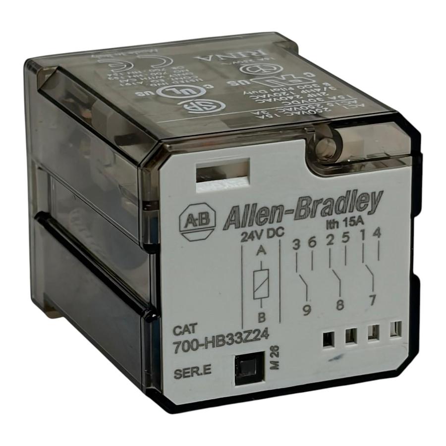 Used New Allen-Bradley 700-HB33Z24 24VDC 15A Power Relay Series E