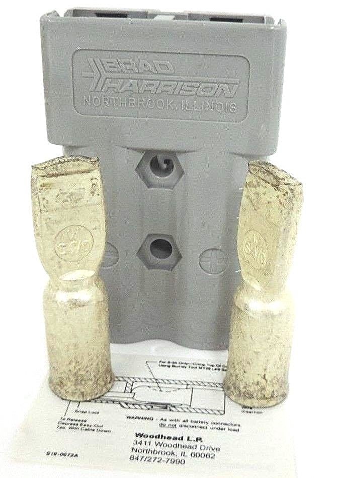 NIB BRAD HARRISON WOODHEAD 49212 S CONNECTOR - BATTERYMOTIVE GRAY 36V