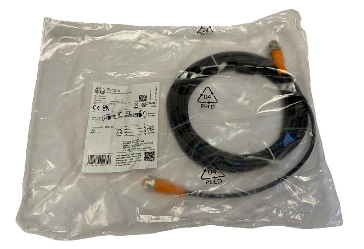 Used NEW IFM VDOGH040MSS0005H04STGH040MSS CONNECTION CABLE EVC014