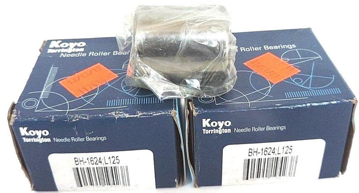 Used LOT OF 2 NIB KOYO BH-1624;L125 NEEDLE ROLLER BEARINGS BH-1624, BH1624 L125