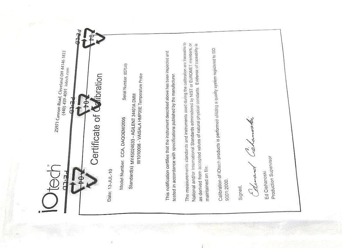 NEW CCA DAQOEM/2005 ETHERNET-BASED DATA ACQUISTION BOARD 197063A-01 0700-31597
