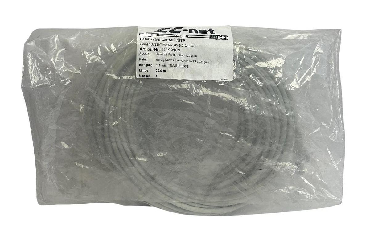 EC-net 11199183 EtherNet PATCH CABLE CAT 5e STEWART RJ45 20M NSMP
