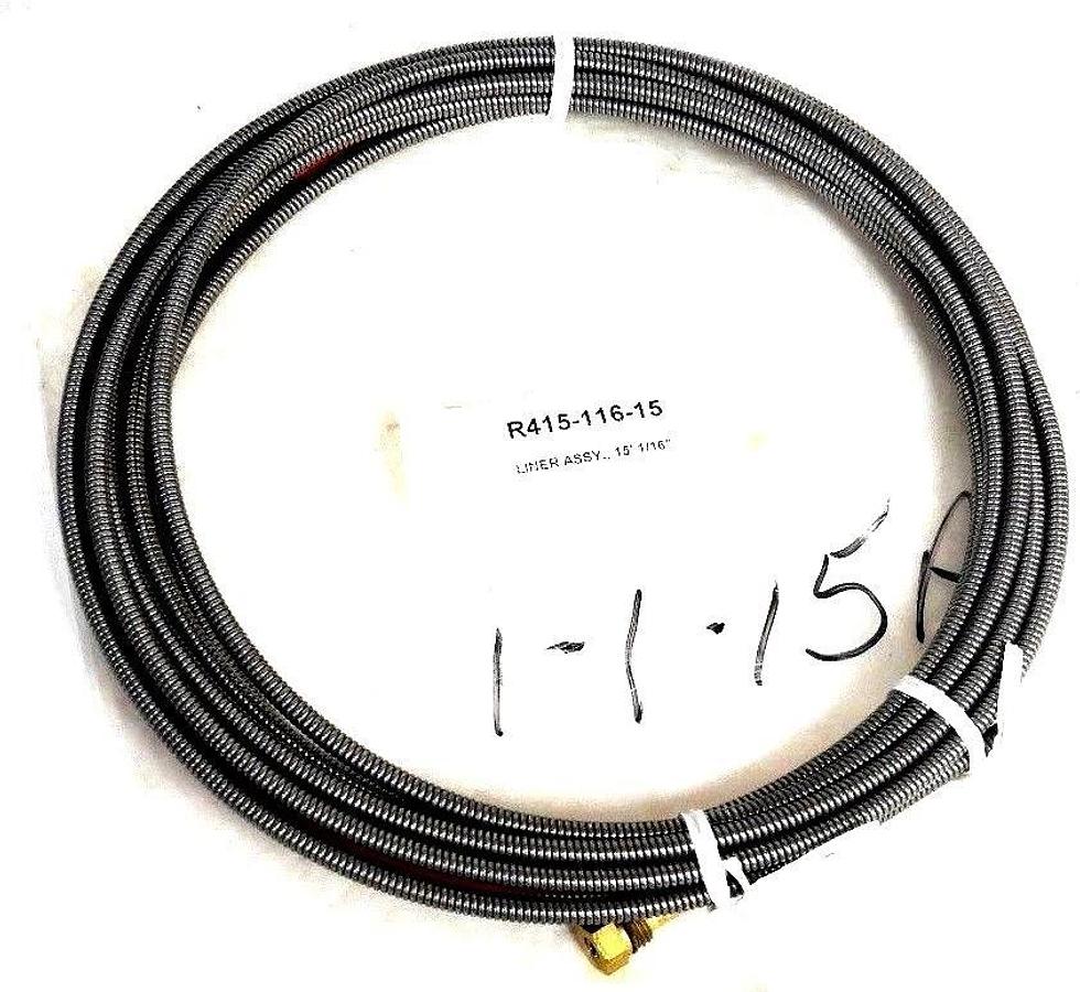 NEW TREGASKISS R415-116-15 MIG GUN LINER ASSY. 15' 1/16" R41511615
