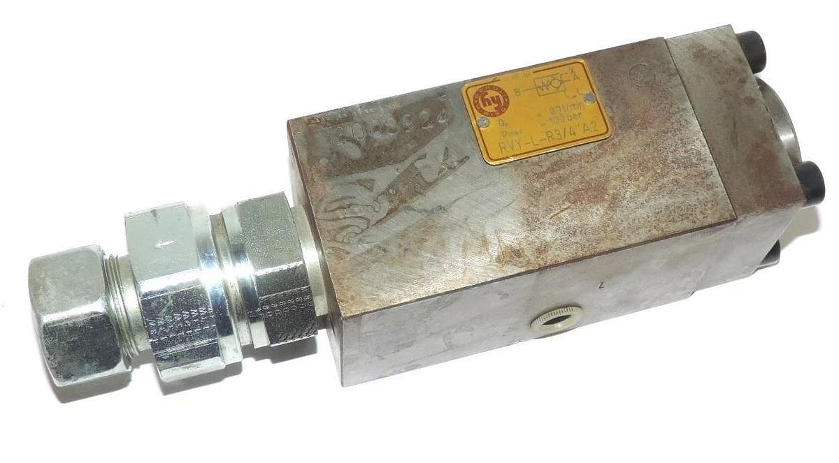 Used HYDRAULIK RING RVY-L-R 3/4" A2 FLOW CONTROL VALVE RVYLR34A2