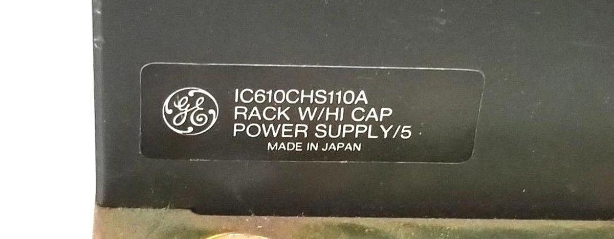 Refurbished GENERAL ELECTRIC IC610CHS110A RACK W/ HI-CAP POWER SUPPLY IC610CHS110 REPAIRED