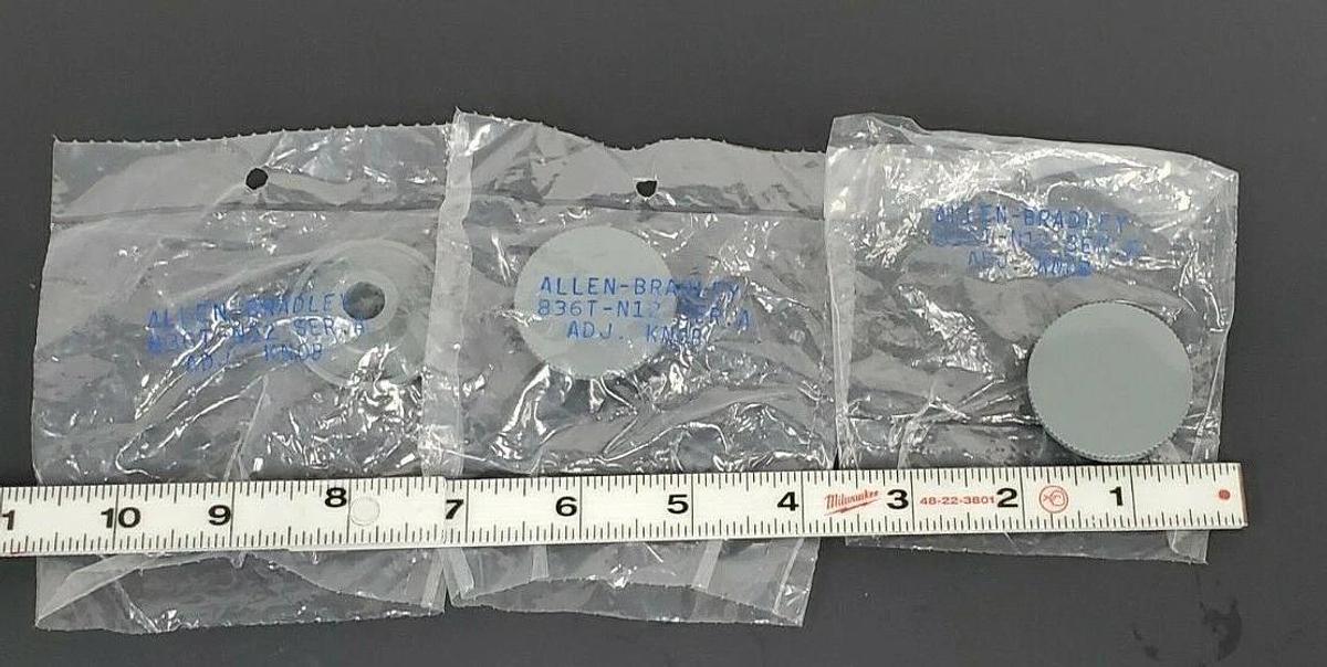 Used LOT OF 3 NEW ALLEN BRADLEY 836T-N12 ADJ. KNOBS 836TN12 SER. A