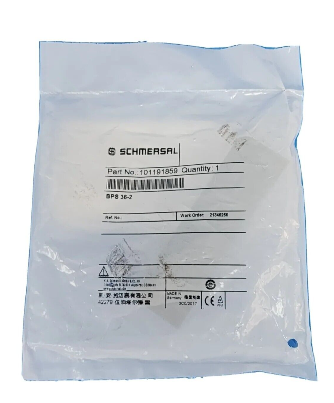 NEW SCHMERSAL 101191859 ACTUATOR BPS 36-2