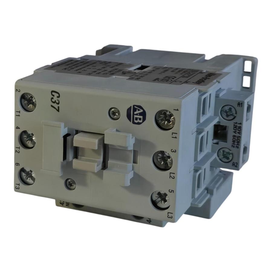 Used Allen Bradley 100-C37D10 /C 100-C IEC Contactor 3-P 37A 110/120VAC 1NO Aux Cont