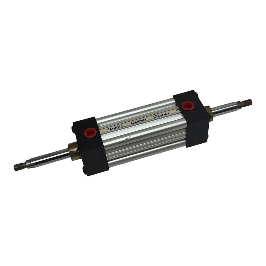 Used Quincy Ortman AS Series 2.00 x 4.00 Double Rod Pneumatic Cylinder 250 PSI