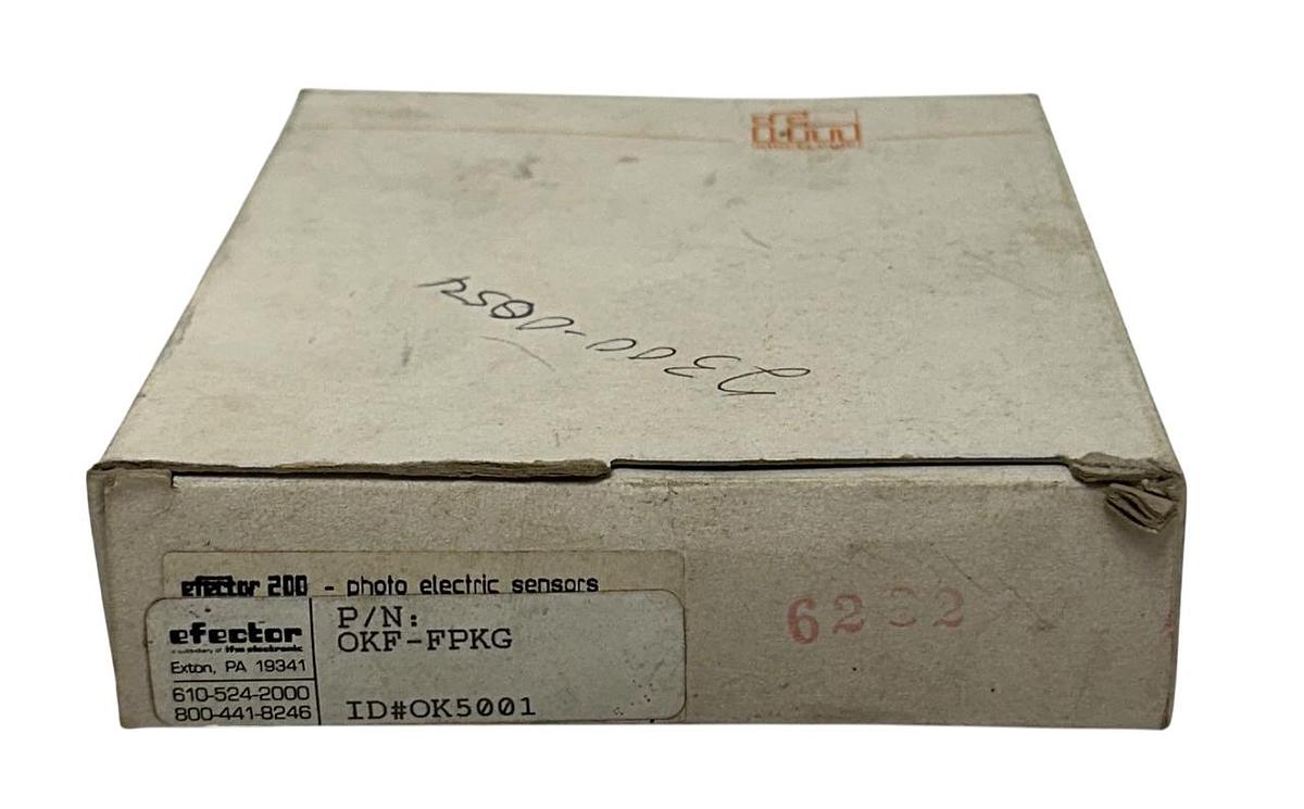Used IFM OKF-FPKG / OK5001 EFECTOR 200 FIBER OPTIC AMPLIFIER 10-55VDC 40mm NSMP