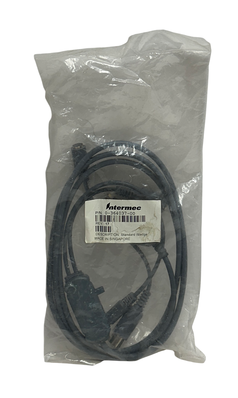 Used INTERMEC 0-364037-00 / 036403700 OEM STANDARD WEDGE CABLE Rev. 17 6FT NSMP
