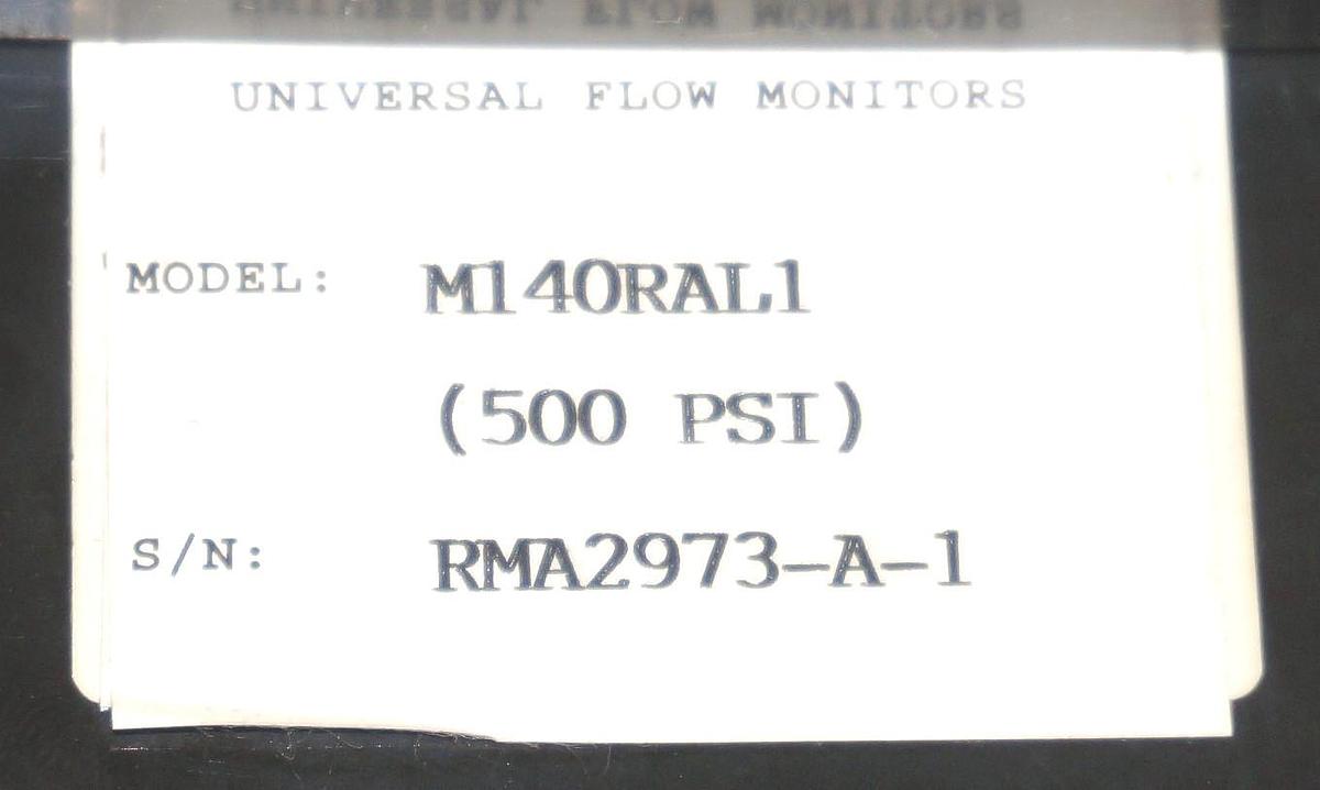 Used UNIVERSAL FLOW MONITORS M140RAL1 LCD MONITOR, 500 PSI