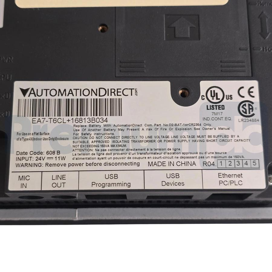 AutomationDirect EA7-T6CL C-more HMI Touch Panel 5.7" 24V EA7-T6CL+16813B034 NEW