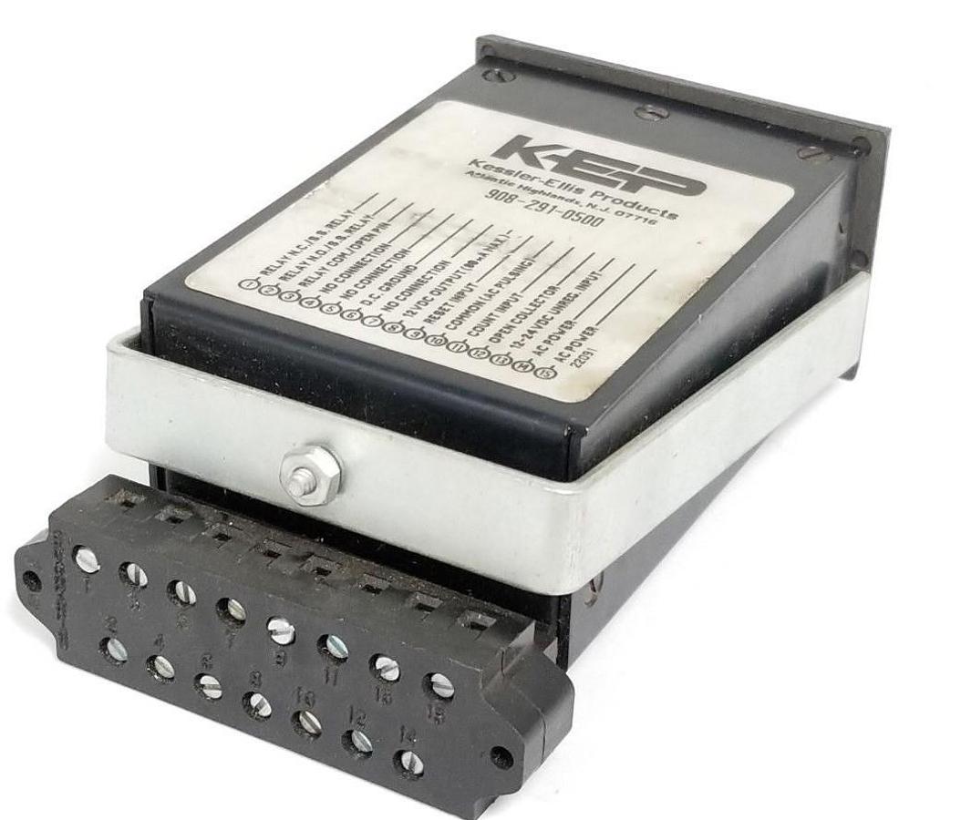 Used KESSLER-ELLIS OMNI6P2CTR15B2 ELECTRONIC COUNTER SEC1/10000 W/ HARDWARE/TERMINAL