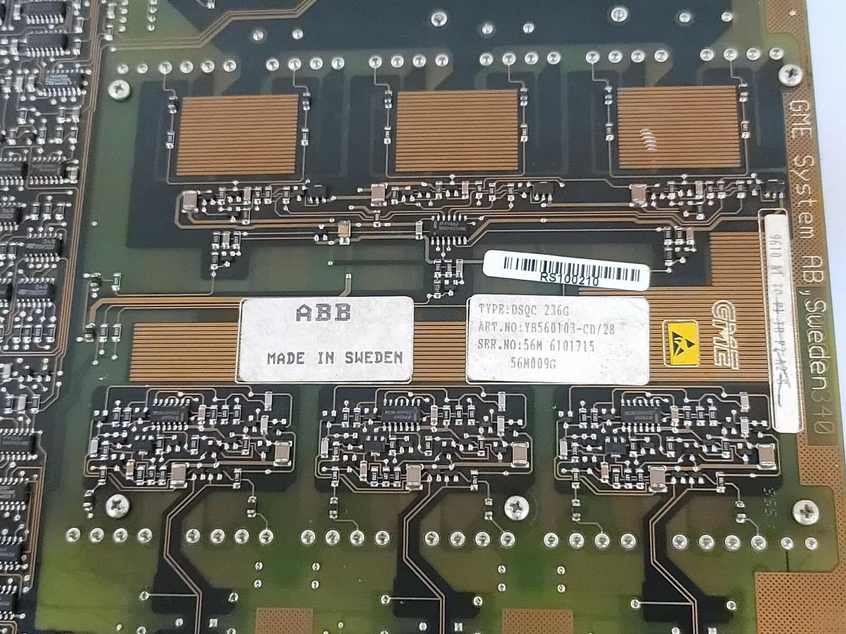 Used ABB TYPE: DSQC 236G ART. NO: YB560103-CD/28 AXIS DRIVE BOARD
