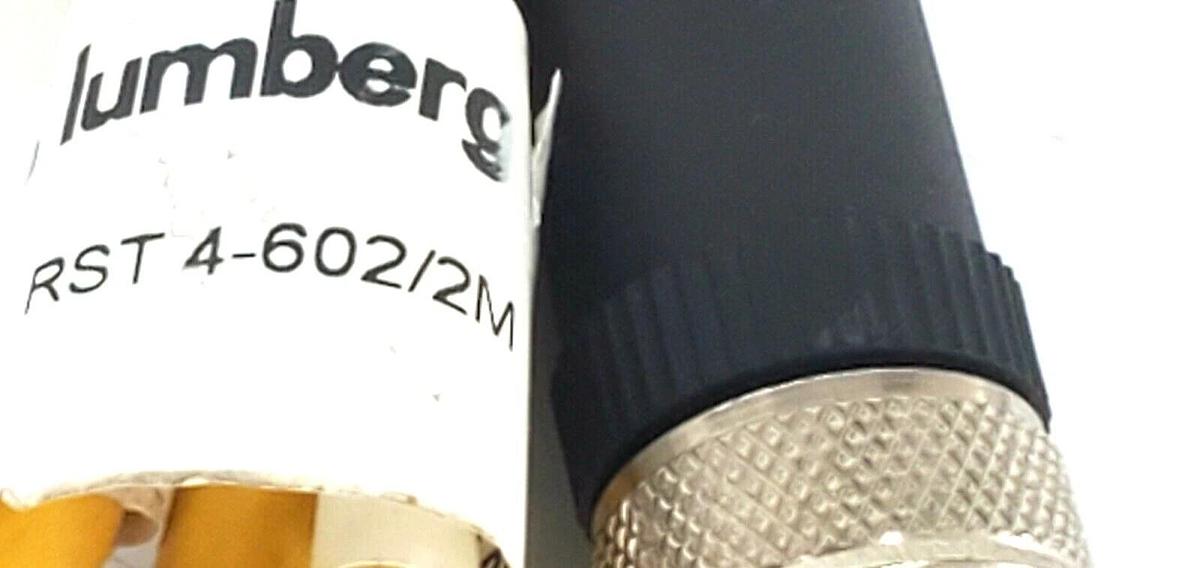 Used LOT OF 2 LUMBERG RST4-602/2M CABLES 4-POLE 18 AWG YELLOW