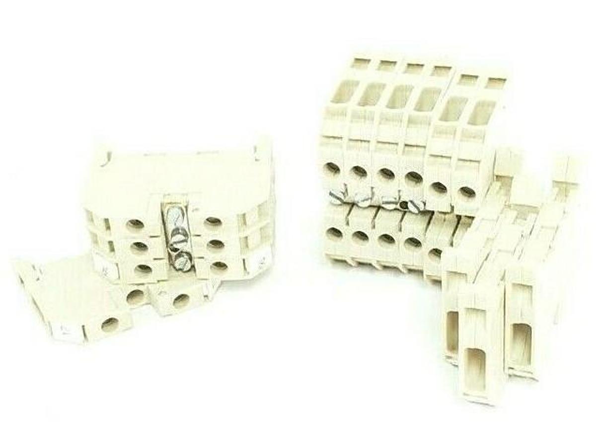 Used LOT OF 13 SIEMENS 8WA1011-1DF11 TERMINAL BLOCKS 24A 800VAC 8WA10111DF11