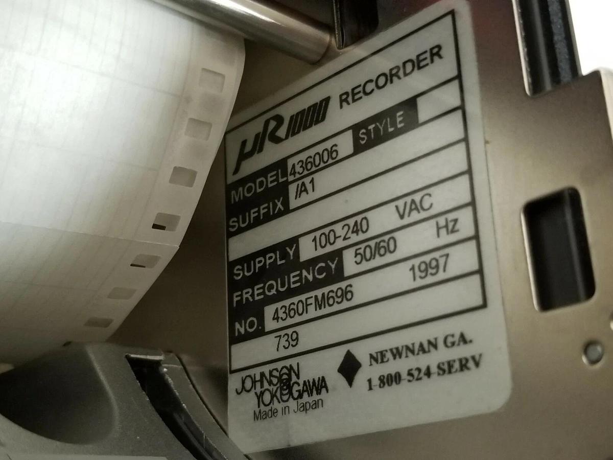 Used YOKOGAWA 436006/A1 CHART RECORDER 436006 W/ MOUNT. HARDWARE