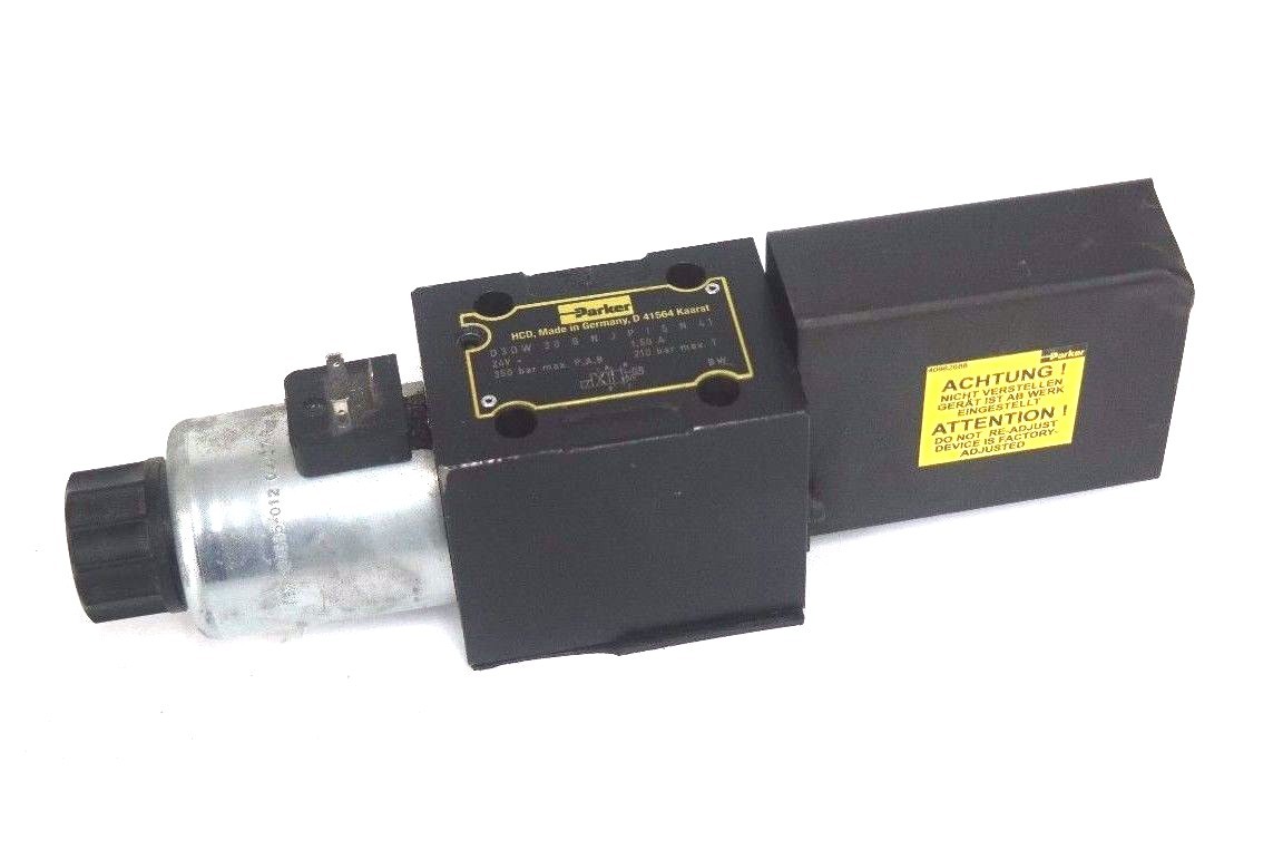 Used NEW PARKER D3DW 30 B N J P I 5 N 41 VALVE 24V, 1.5A, D3DW30BNJPI5N41