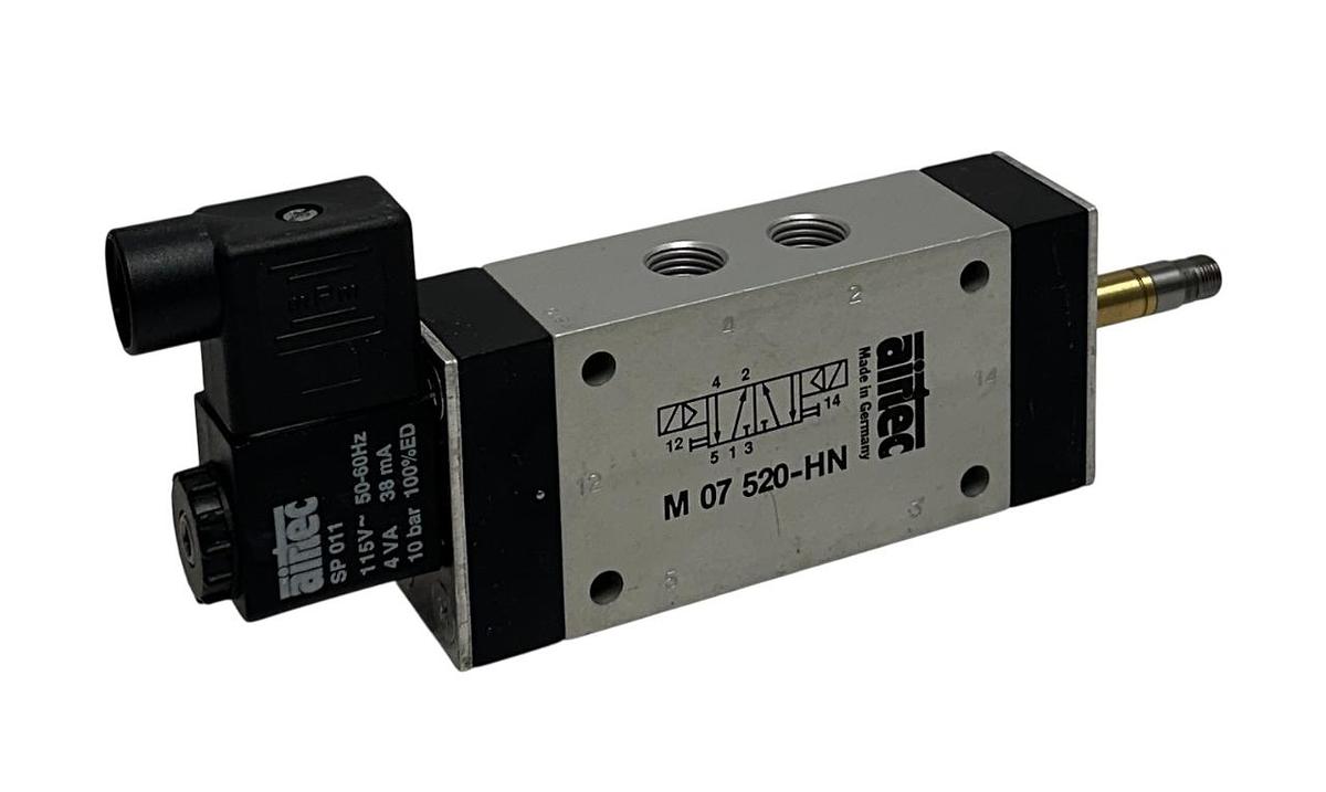 Used AIRTEC M 07 520-HN / M07520HN SERIES M-07 VALVE 5/2-WAY DOUBLE SOLENOID USNP *