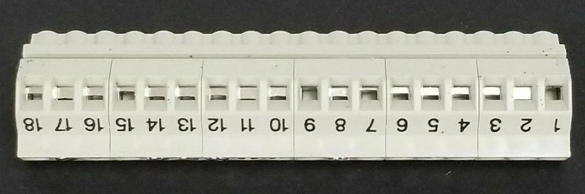 Used AEG MODICON 170-XTS-001-00 SCREW TERMINAL STRIP 18-PIN 170XTS00100