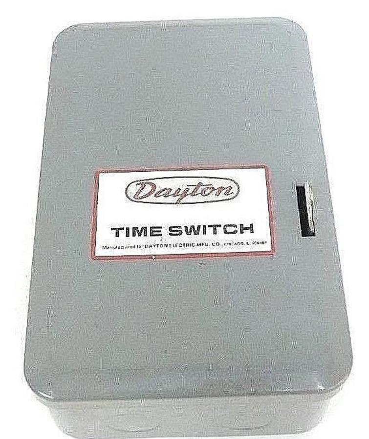Used DAYTON 2E026 PROGRAM TIME SWITCH FOR 96 TIMING OPERATIONS ON 24 HOUR SCHEDULE
