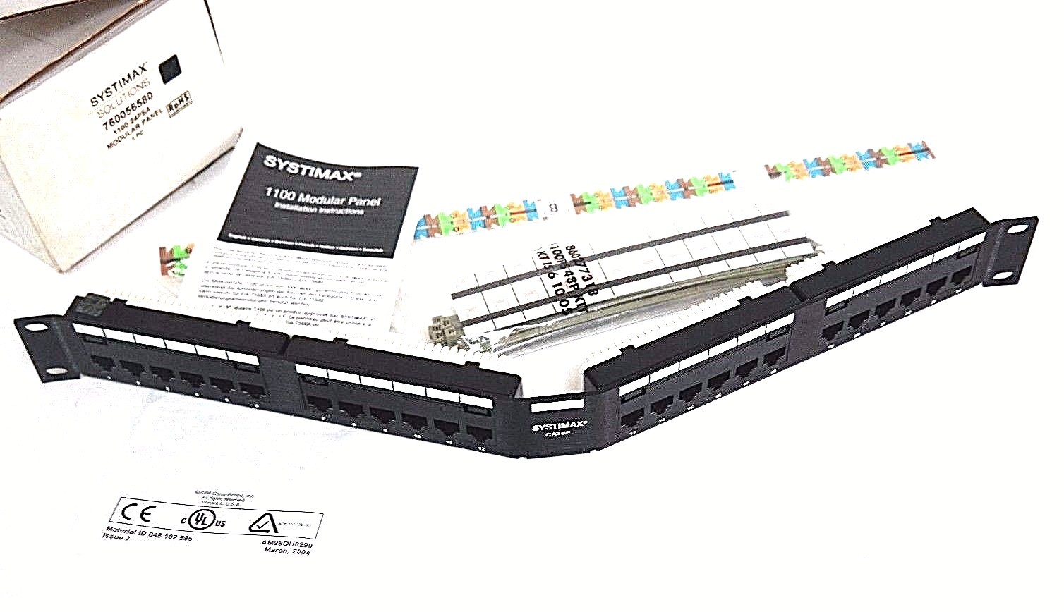 NIB COMMSCOPE SYSTIMAX SOLUTIONS 1100-24PSA MODULAR PANEL 760056580