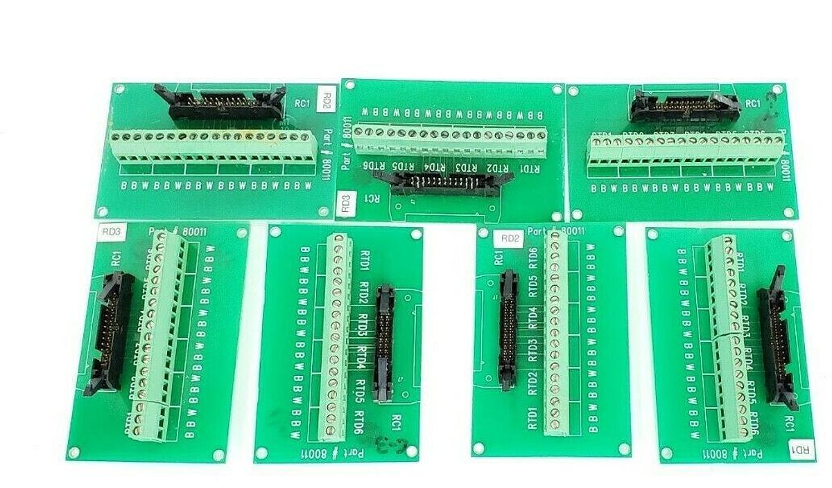 Used LOT OF 7 THERMON 80011 PCB CIRCUIT BOARDS 800114