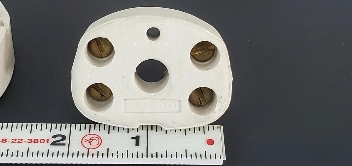 Used LOT OF 5 GENERIC 356504 CERAMIC TERMINAL BLOCKS