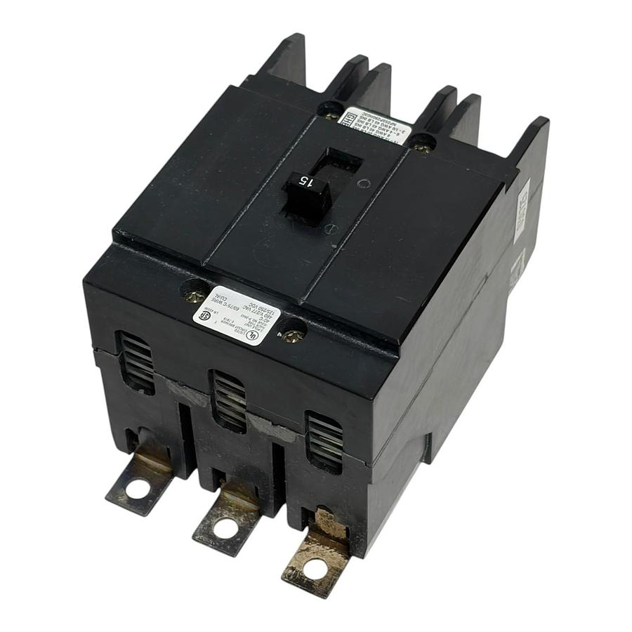 Used Cutler-Hammer GHB3015 3-Pole 15 Amp 480V Industrial Circuit Breaker New Surplus