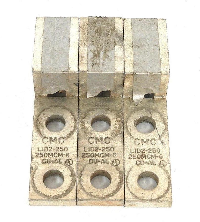 Used LOT OF 3 CMC CLEVELAND MOTION CONTROL LID2-250 LUG 250MCM-6