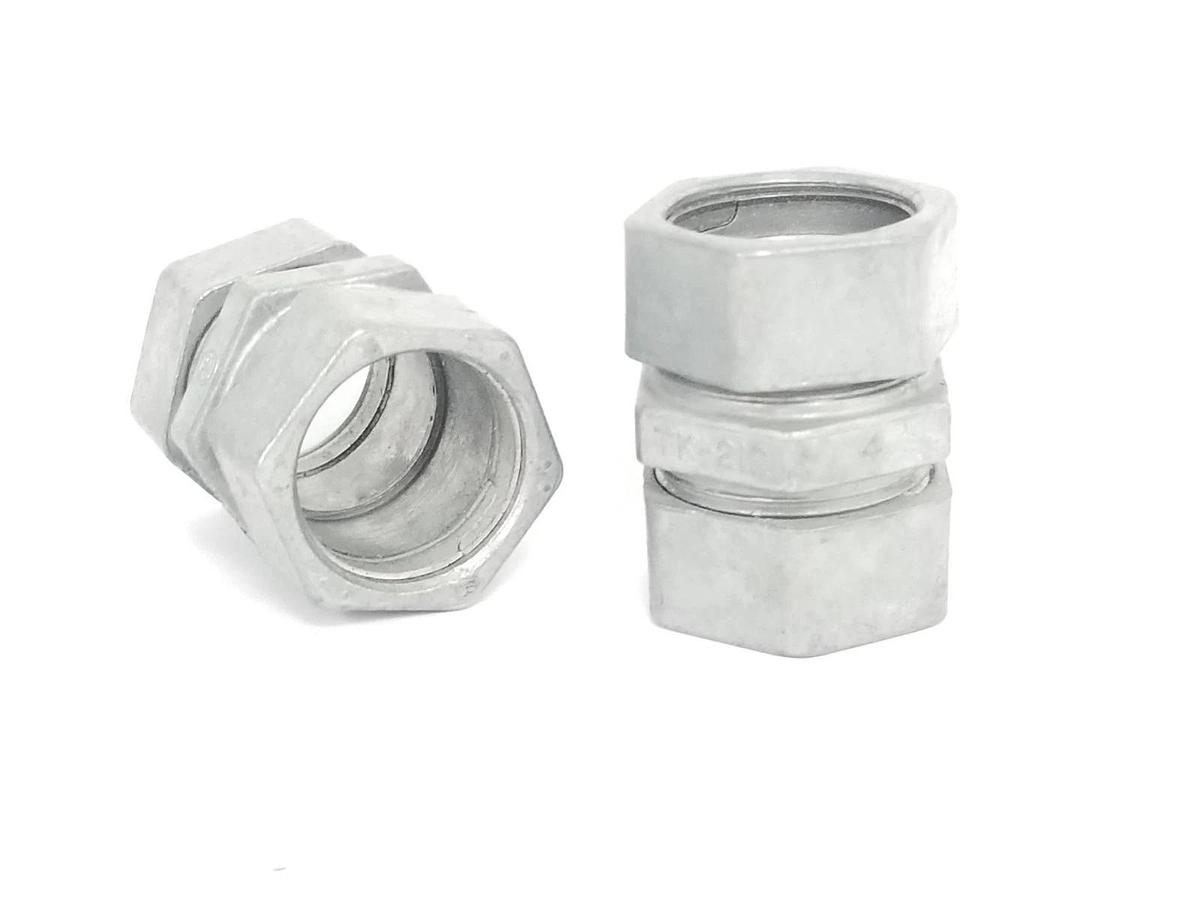 LOT OF 2 STEEL CITY TK-212 3/4" COMPRESSION CONDUIT COUPLINGS TK212