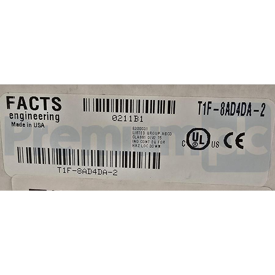 Used FACTS ENGINEERING T1F-8AD4DA-2 TERMINATOR ANALOG I/O MODULE 8CH/IN 4CH/OUT NSMP