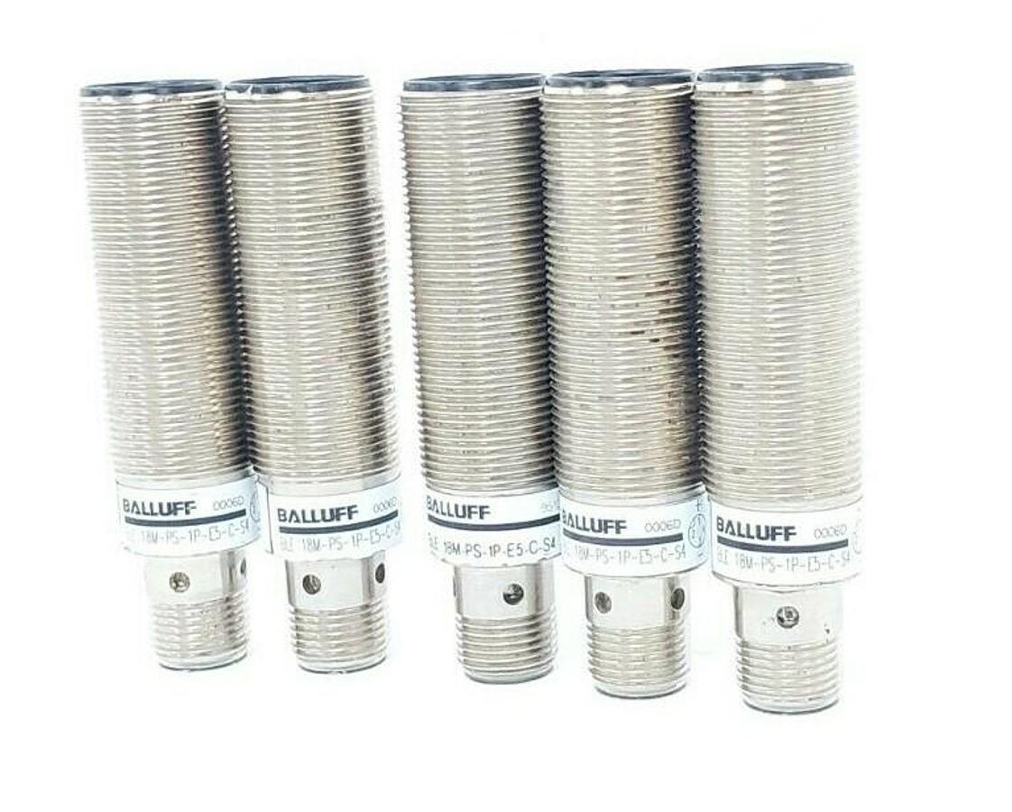 Used LOT OF 5 BALLUFF BLE-18M-PS-1P-E5-C-S4 RECEIVERS 551666, BLE18MPS1PE5CS4, 10-30