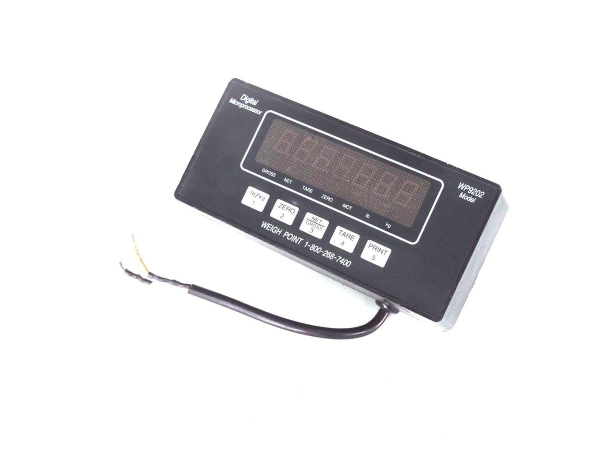 Used WEIGHT POINT SCALE MONITOR WP9202 DIGITAL MICROPROCESSOR INDICATOR W/O SENSOR