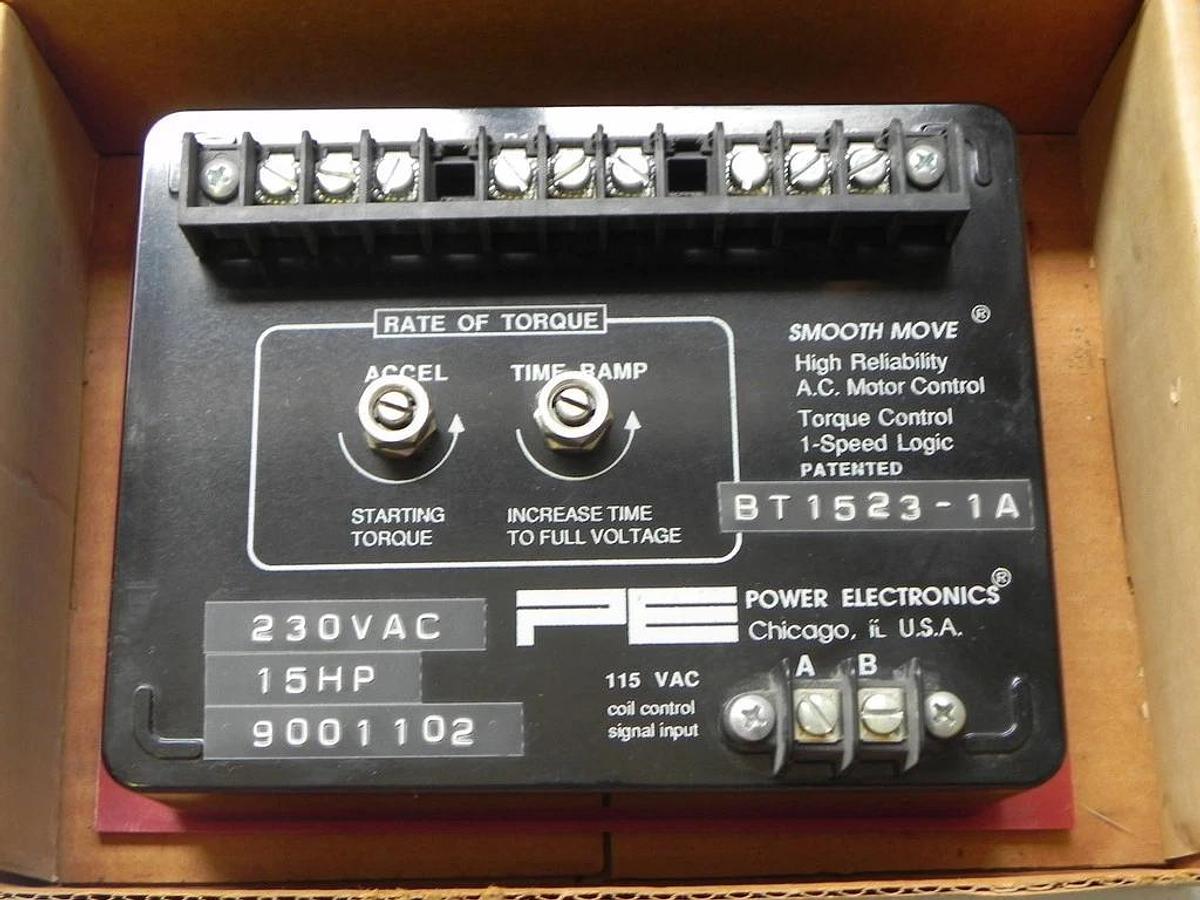 Used POWER ELECTRONICS BT1523-1A SMOOTH MOVE MOTOR CONTROL