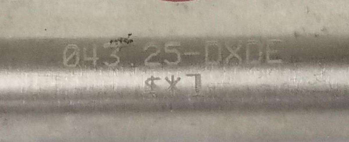 Used BIMBA 043.25-DXDE PNEUMATIC CYLINDER 04325DXDE