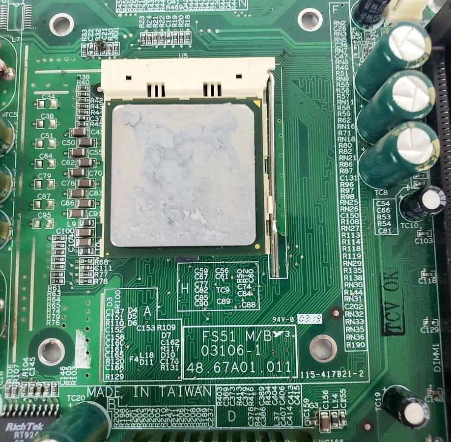 Used SHUTTLE FSF1 M/B MOTHERBOARD 03106-1, 48.67A01.011, 115-417B21-2