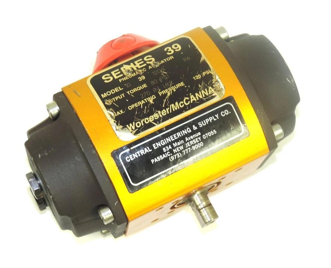 Used WORCESTER SERIES 39 MODEL 10 39 120A R6 PNEUMATIC ACTUATOR 120PSI 1039